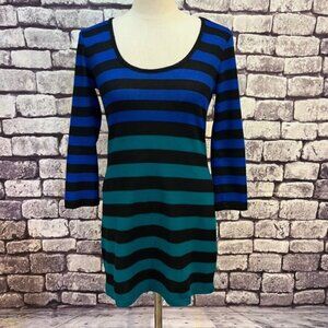 Derek Heart Long Sleeve Striped Tunic Size Medium